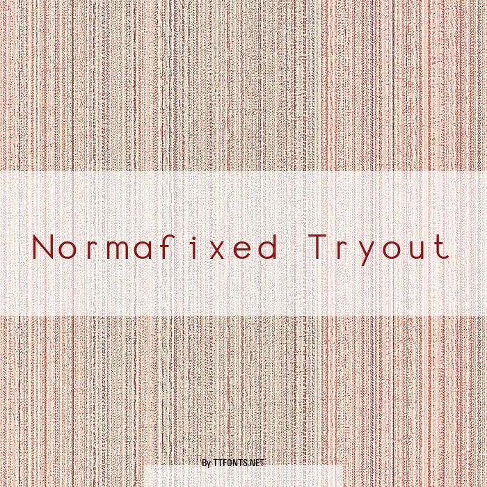 Normafixed Tryout example